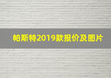 帕斯特2019款报价及图片