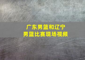 广东男篮和辽宁男篮比赛现场视频