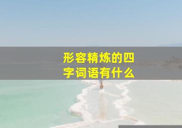 形容精炼的四字词语有什么