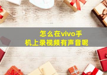 怎么在vivo手机上录视频有声音呢