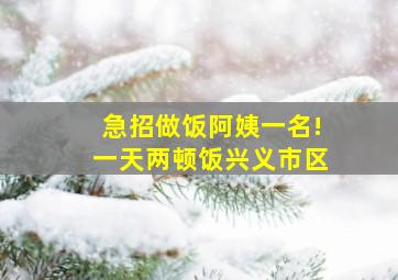 急招做饭阿姨一名!一天两顿饭兴义市区