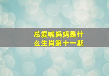 总爱喊妈妈是什么生肖第十一期