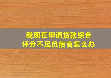 我现在申请贷款综合评分不足负债高怎么办