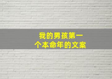 我的男孩第一个本命年的文案