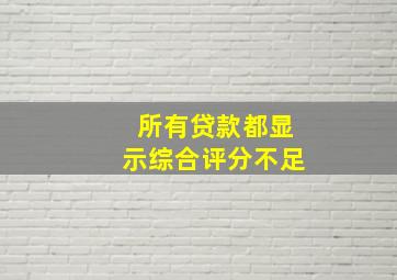 所有贷款都显示综合评分不足