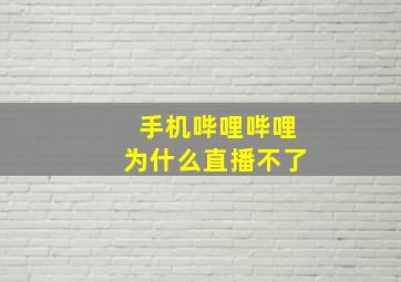 手机哔哩哔哩为什么直播不了