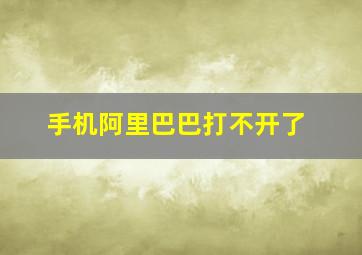 手机阿里巴巴打不开了