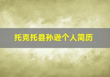 托克托县孙逊个人简历