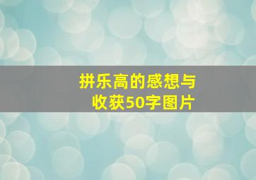 拼乐高的感想与收获50字图片