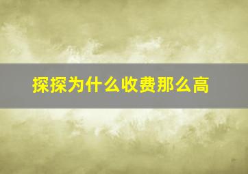 探探为什么收费那么高