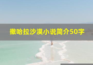 撒哈拉沙漠小说简介50字