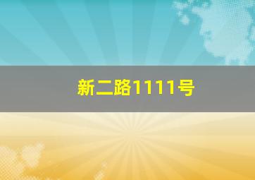 新二路1111号