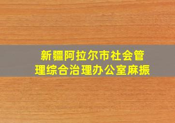 新疆阿拉尔市社会管理综合治理办公室麻振