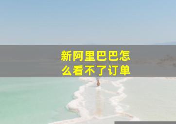 新阿里巴巴怎么看不了订单