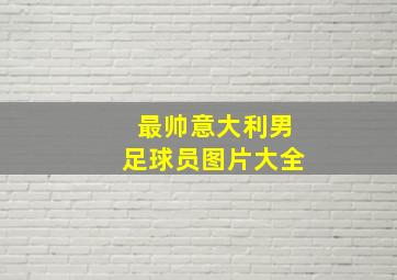 最帅意大利男足球员图片大全