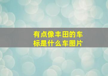 有点像丰田的车标是什么车图片