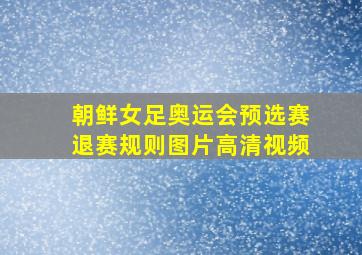 朝鲜女足奥运会预选赛退赛规则图片高清视频