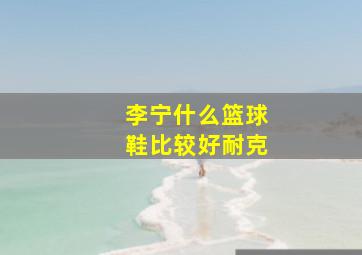 李宁什么篮球鞋比较好耐克