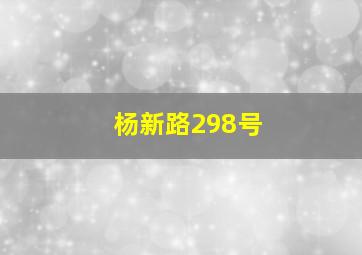 杨新路298号