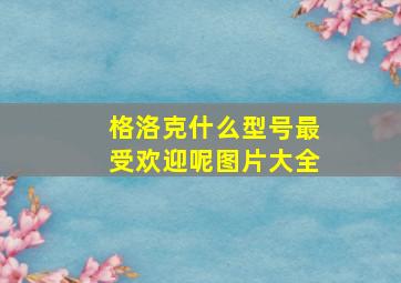 格洛克什么型号最受欢迎呢图片大全