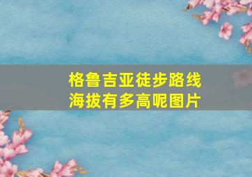 格鲁吉亚徒步路线海拔有多高呢图片