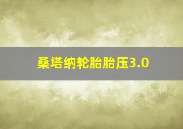 桑塔纳轮胎胎压3.0