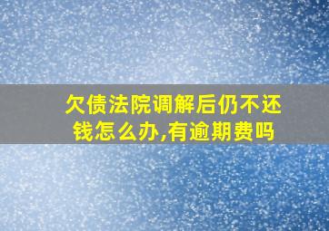 欠债法院调解后仍不还钱怎么办,有逾期费吗