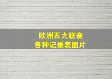 欧洲五大联赛各种记录表图片