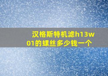 汉格斯特机滤h13w01的螺丝多少钱一个