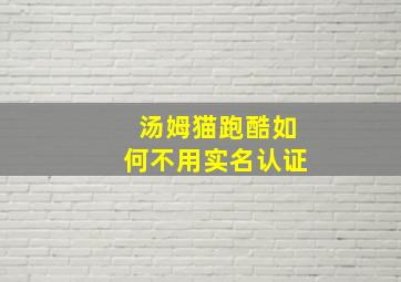 汤姆猫跑酷如何不用实名认证