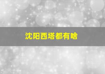 沈阳西塔都有啥