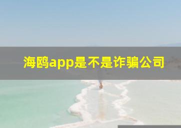 海鸥app是不是诈骗公司