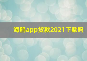 海鸥app贷款2021下款吗