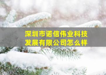 深圳市诺信伟业科技发展有限公司怎么样