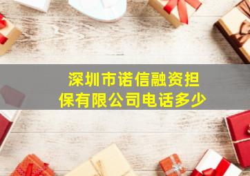 深圳市诺信融资担保有限公司电话多少