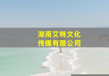 湖南艾特文化传媒有限公司