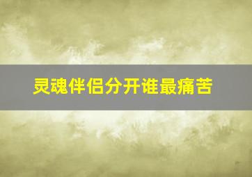 灵魂伴侣分开谁最痛苦