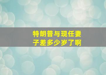 特朗普与现任妻子差多少岁了啊