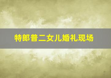 特郎普二女儿婚礼现场