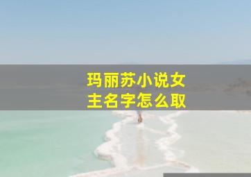 玛丽苏小说女主名字怎么取