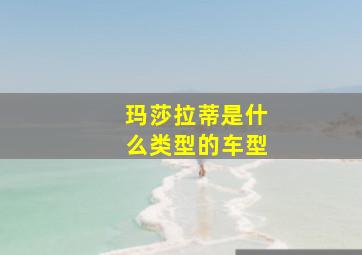 玛莎拉蒂是什么类型的车型