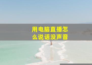 用电脑直播怎么说话没声音