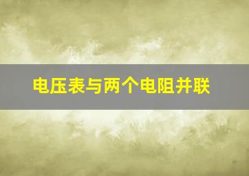 电压表与两个电阻并联