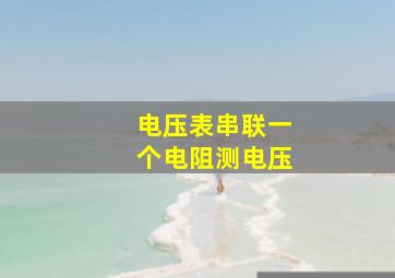 电压表串联一个电阻测电压