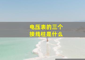 电压表的三个接线柱是什么