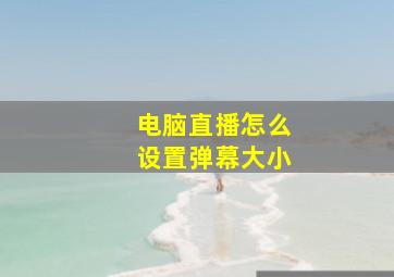 电脑直播怎么设置弹幕大小