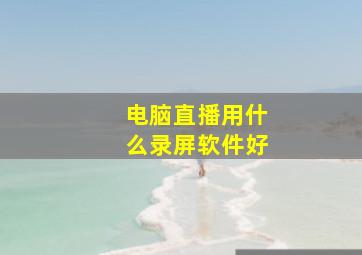 电脑直播用什么录屏软件好