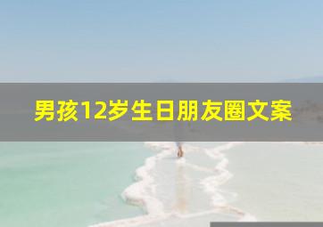 男孩12岁生日朋友圈文案