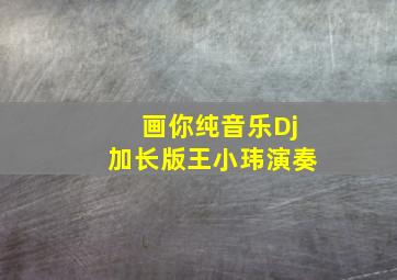 画你纯音乐Dj加长版王小玮演奏