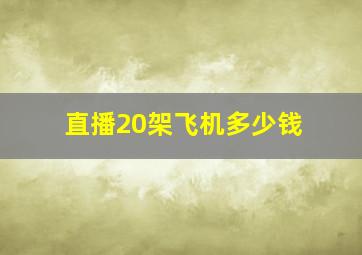 直播20架飞机多少钱